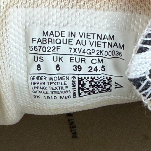 Converse Shoreline Leopard Print Elastic Heel Sneakers Womens 8 White Tan Black - Picture 5 of 10